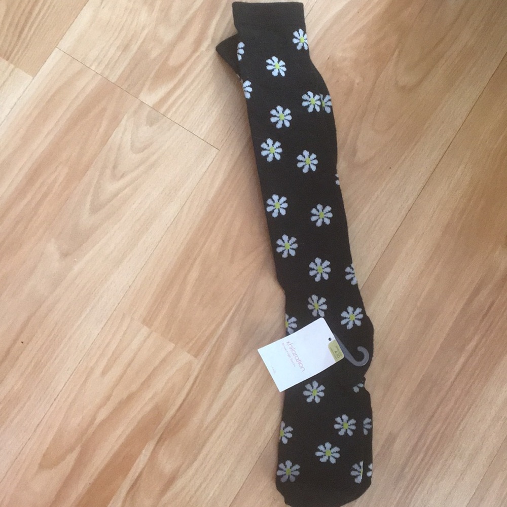 Brand new floral knee socks